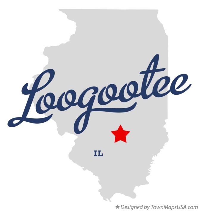Map of Loogootee Illinois IL