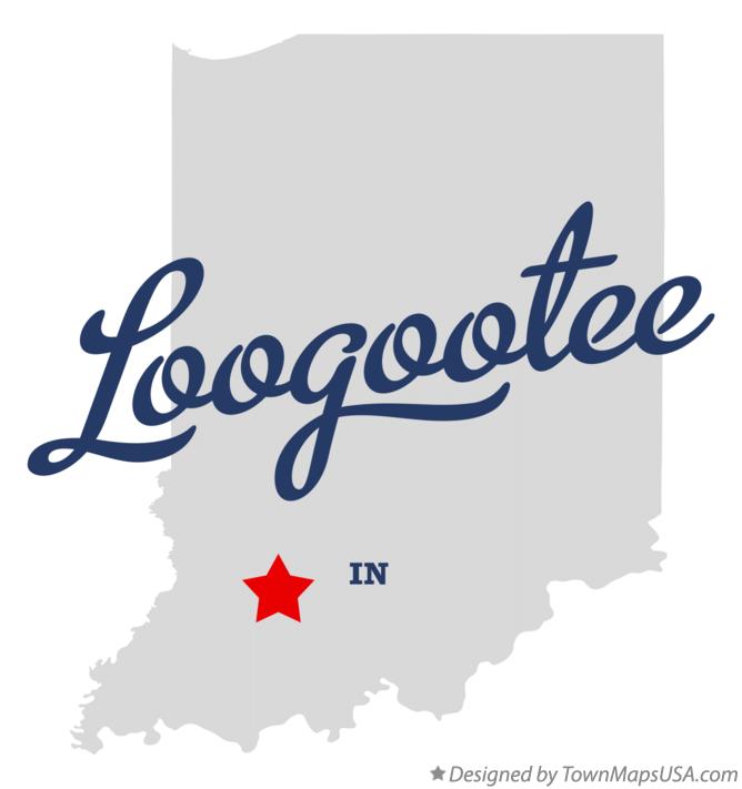 Map of Loogootee Indiana IN