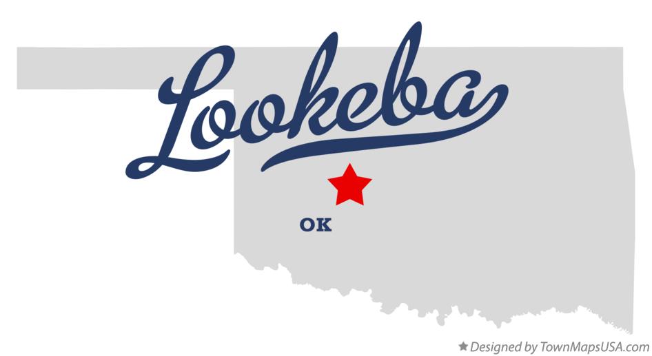 Map of Lookeba Oklahoma OK