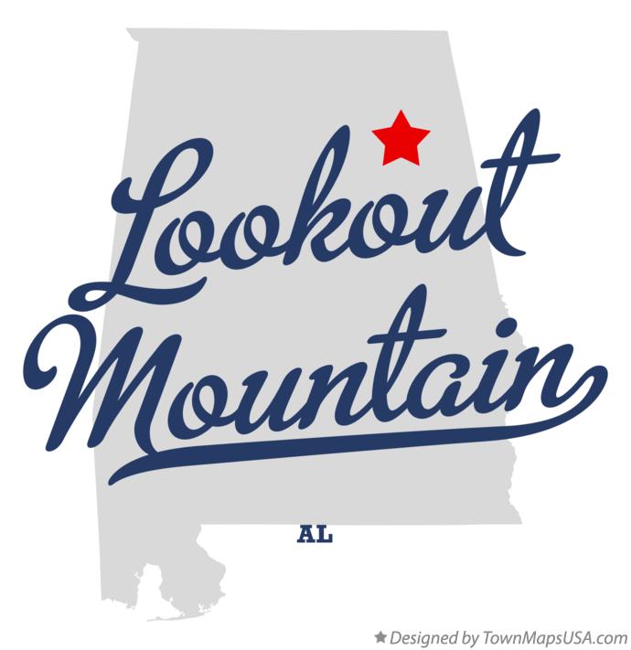 Map of Lookout Mountain Alabama AL