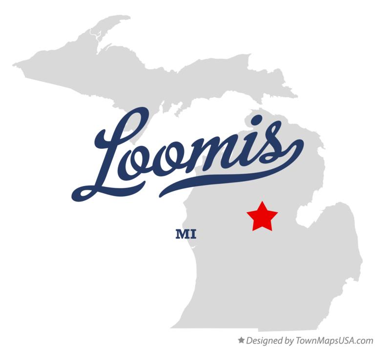 Map of Loomis Michigan MI