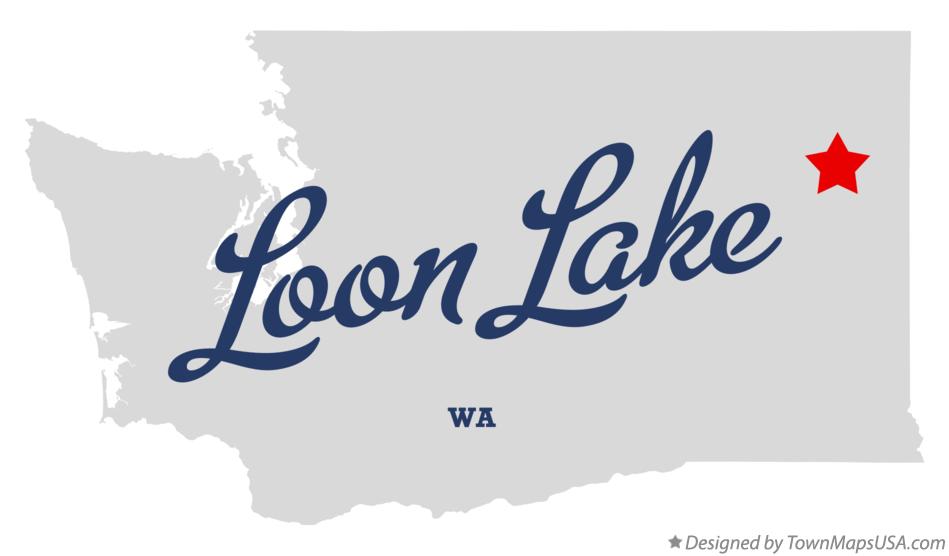 Map of Loon Lake Washington WA