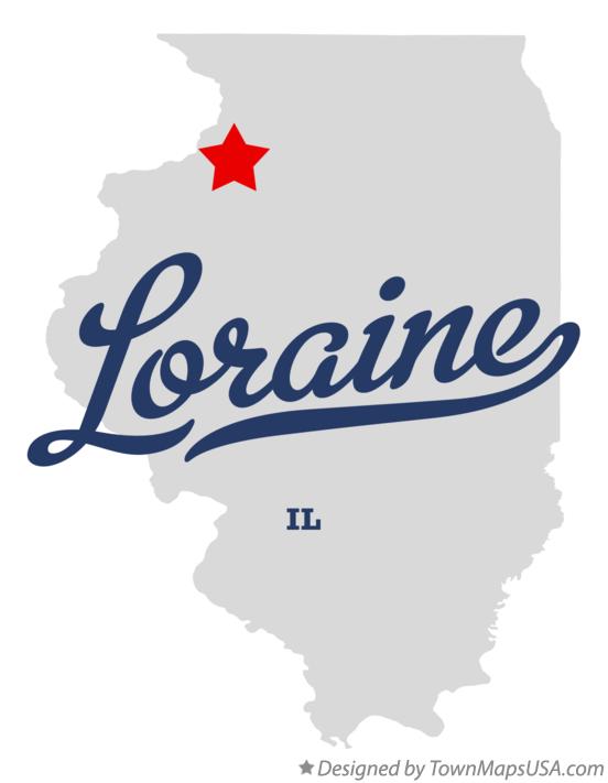 Map of Loraine Illinois IL