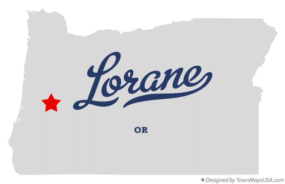 Map of Lorane Oregon OR