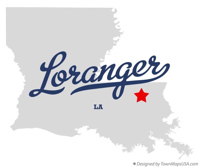 Map of Loranger Louisiana LA