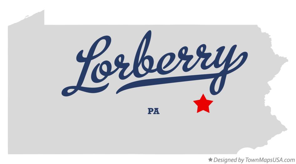 Map of Lorberry Pennsylvania PA