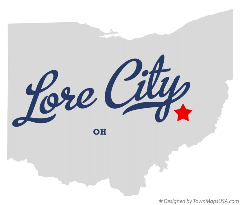 Map of Lore City Ohio OH