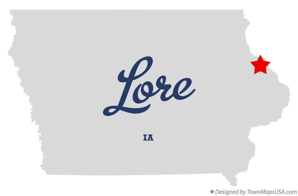 Map of Lore Iowa IA