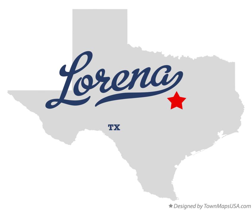 Map of Lorena Texas TX
