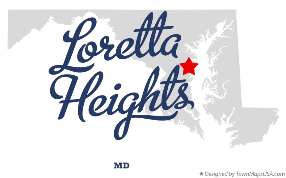 Map of Loretta Heights Maryland MD