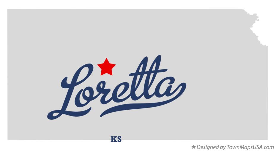 Map of Loretta Kansas KS