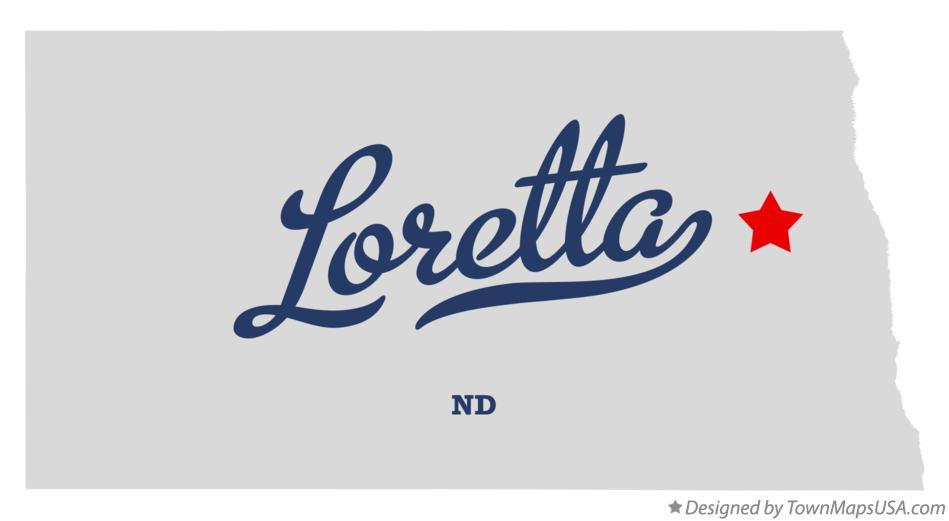 Map of Loretta North Dakota ND