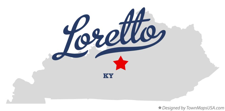 Map of Loretto Kentucky KY