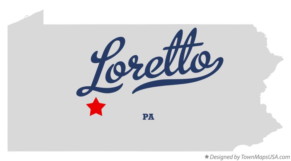 Map of Loretto Pennsylvania PA