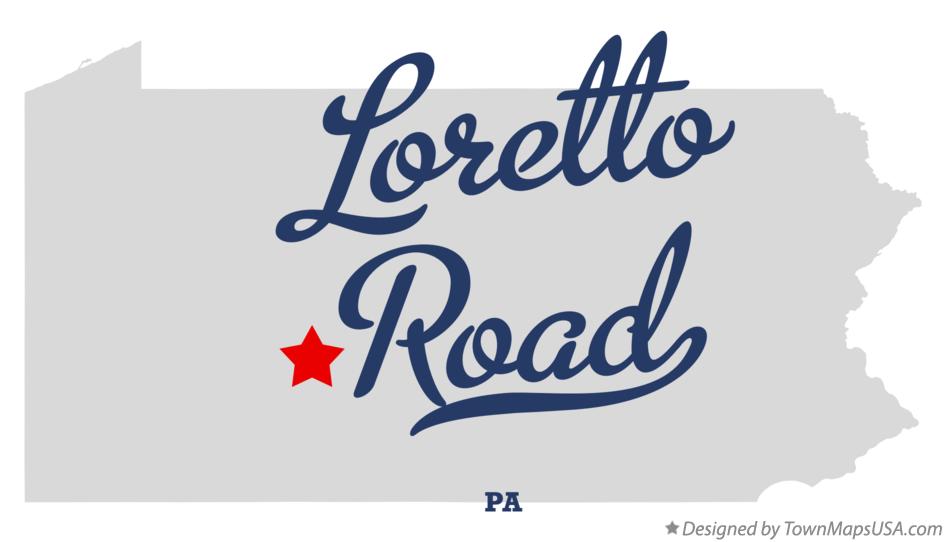 Map of Loretto Road Pennsylvania PA