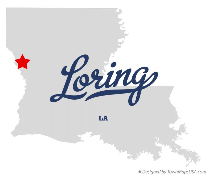 Map of Loring Louisiana LA