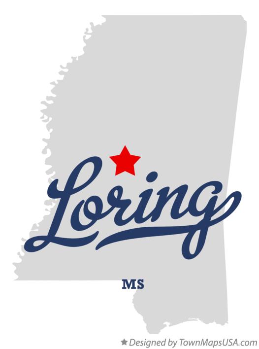 Map of Loring Mississippi MS