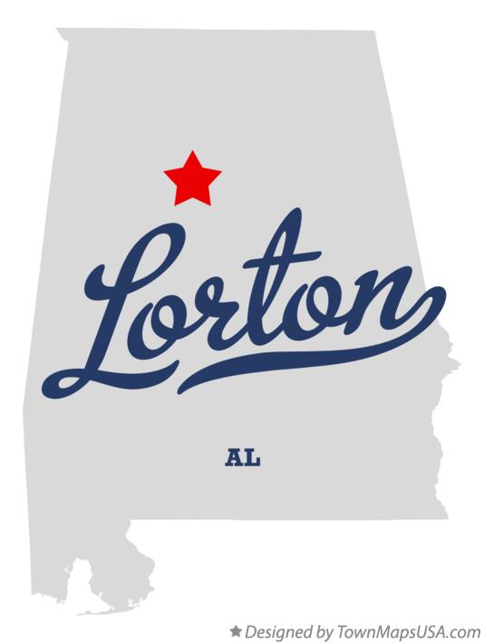 Map of Lorton Alabama AL