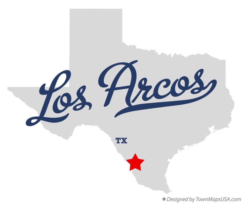 Map of Los Arcos Texas TX