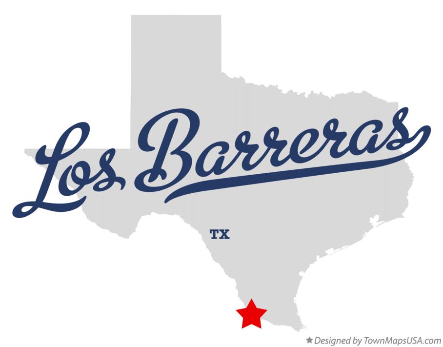 Map of Los Barreras Texas TX