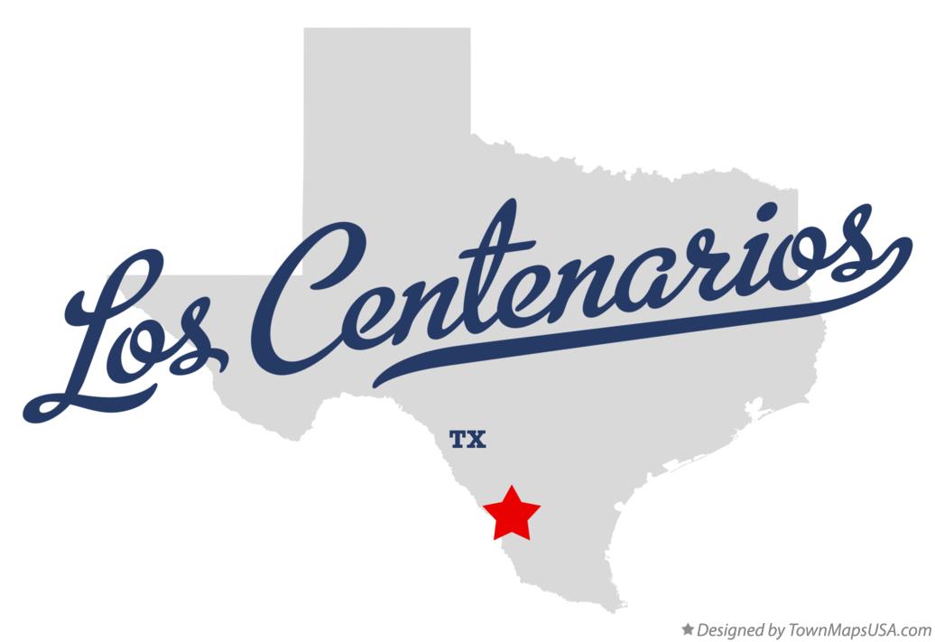 Map of Los Centenarios Texas TX
