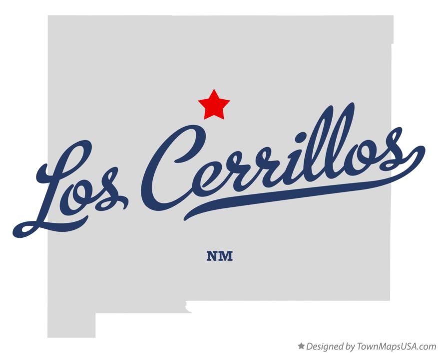 Map of Los Cerrillos New Mexico NM