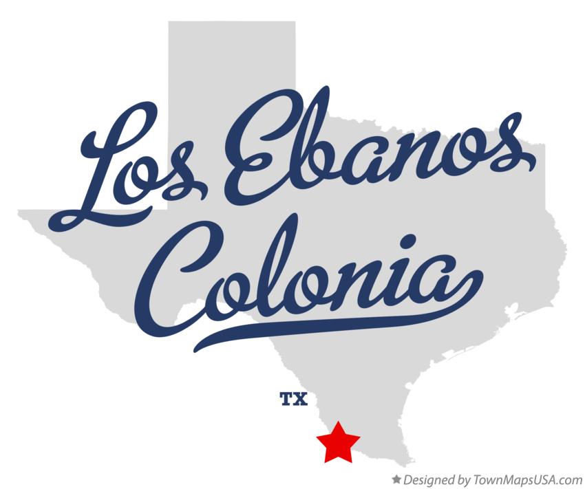 Map of Los Ebanos Colonia Texas TX