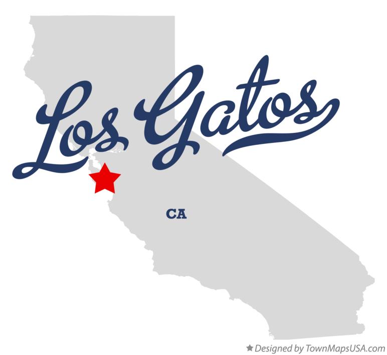 Map Of Los Gatos Ca California