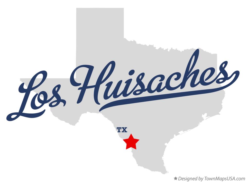 Map of Los Huisaches Texas TX