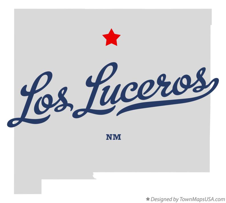Map of Los Luceros New Mexico NM