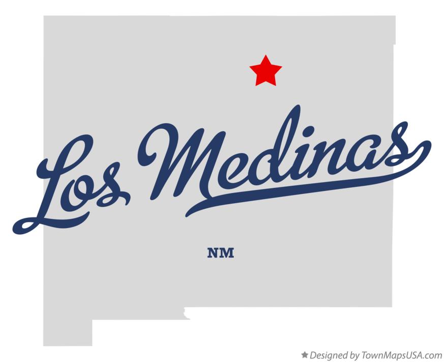 Map of Los Medinas New Mexico NM