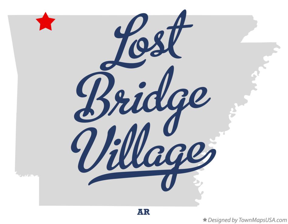 Map of Lost Bridge Village Arkansas AR