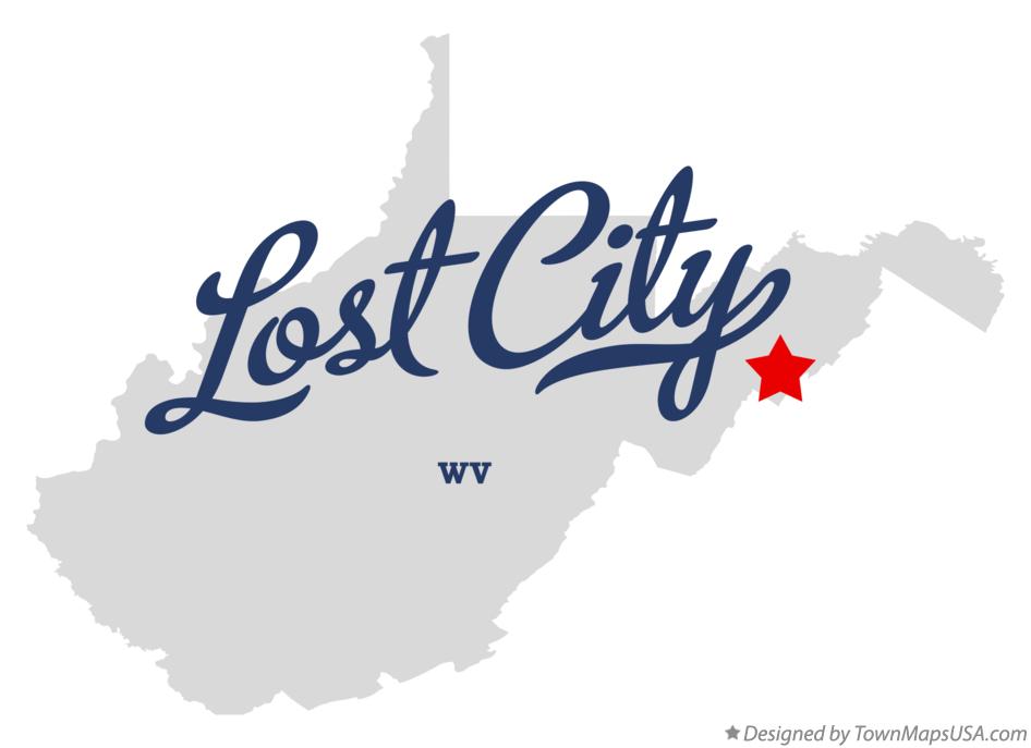 Map of Lost City West Virginia WV