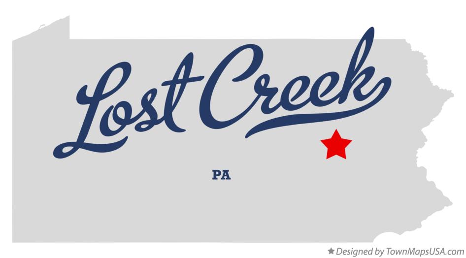 Map of Lost Creek Pennsylvania PA