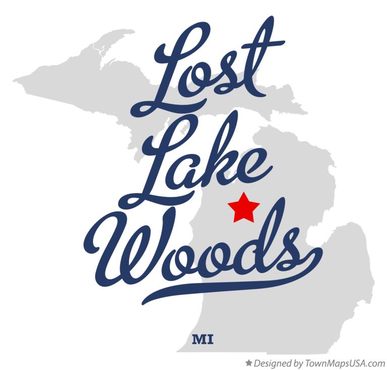 Map of Lost Lake Woods Michigan MI