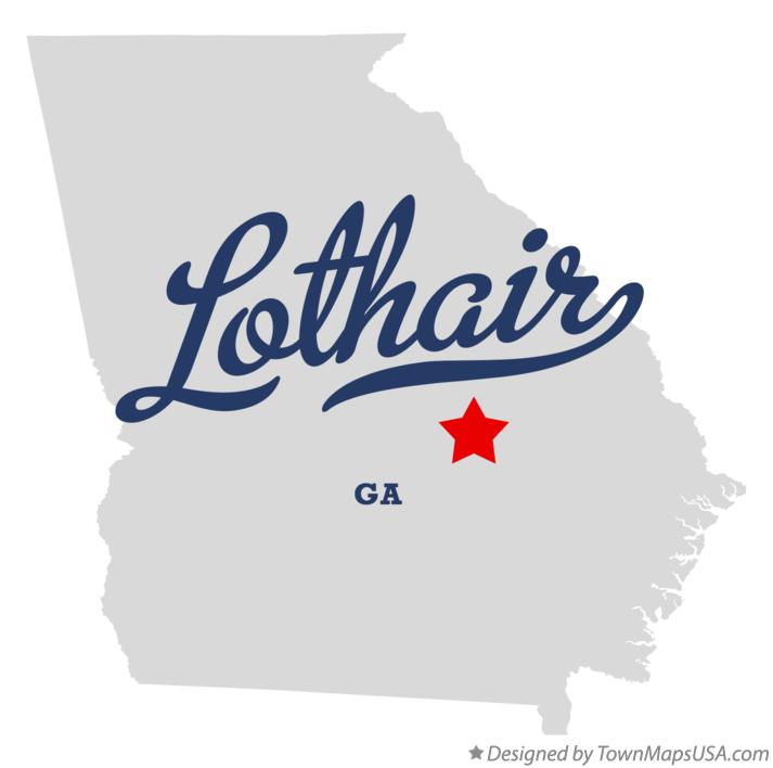 Map of Lothair Georgia GA