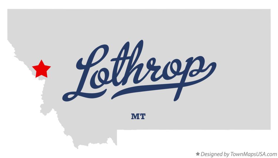 Map of Lothrop Montana MT