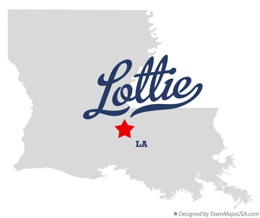 Map of Lottie Louisiana LA