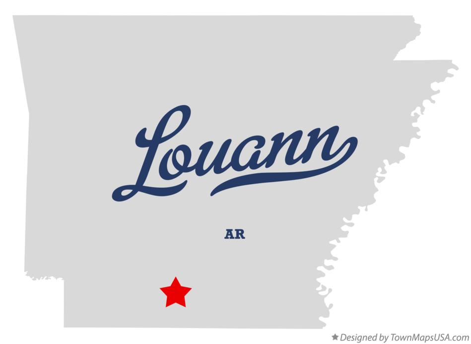 Map of Louann Arkansas AR