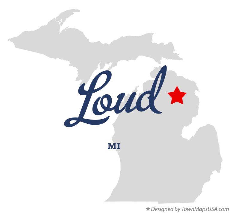 Map of Loud Michigan MI