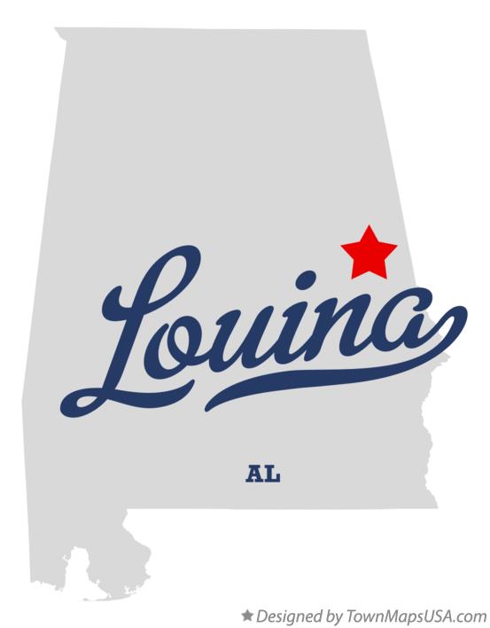 Map of Louina Alabama AL