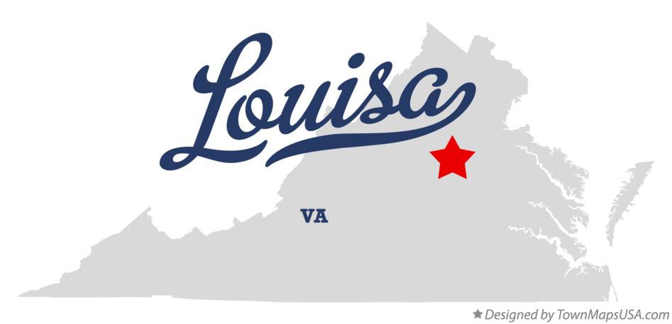Map of Louisa Virginia VA