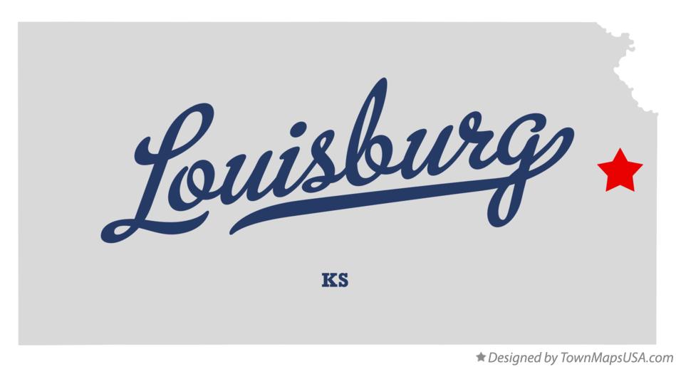 Map of Louisburg Kansas KS