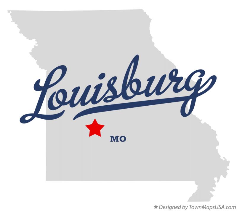 Map of Louisburg Missouri MO