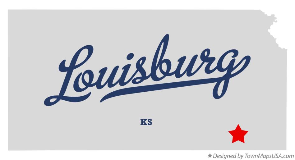 Map of Louisburg Kansas KS