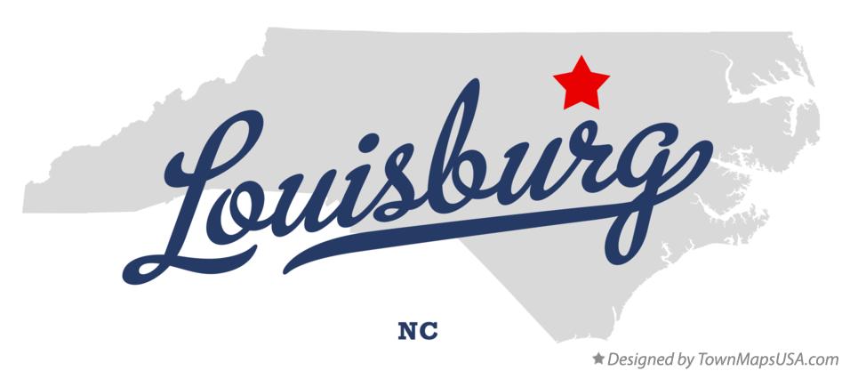 Map of Louisburg North Carolina NC