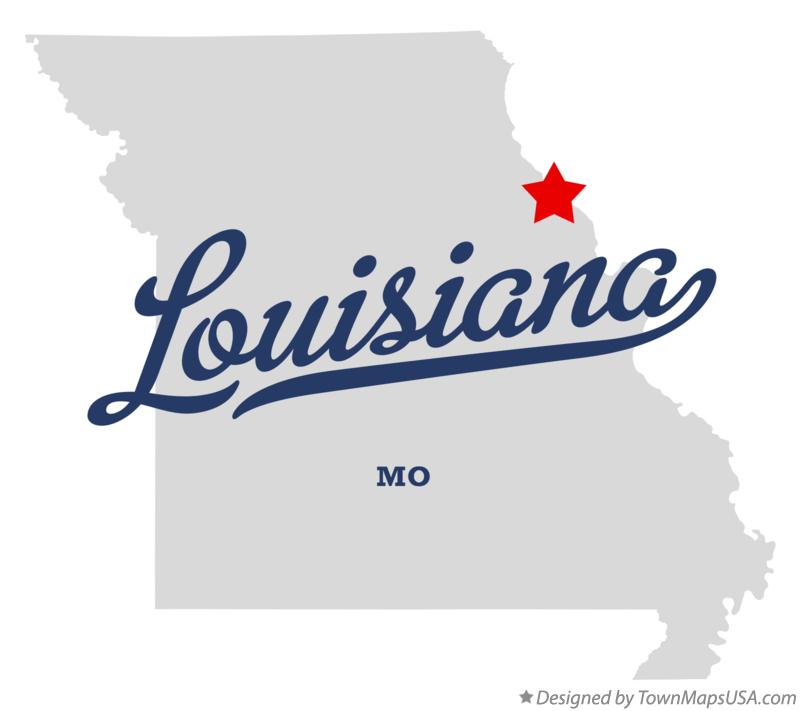 Map of Louisiana Missouri MO
