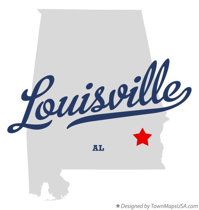 Map of Louisville Alabama AL