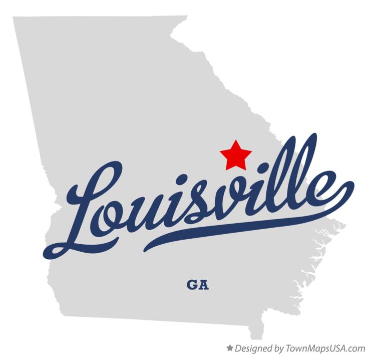 Map of Louisville Georgia GA
