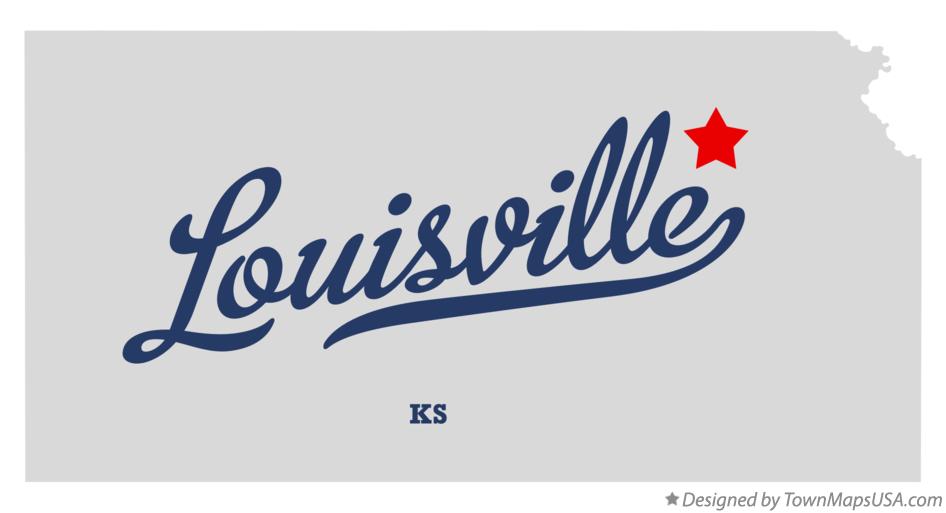 Map of Louisville Kansas KS